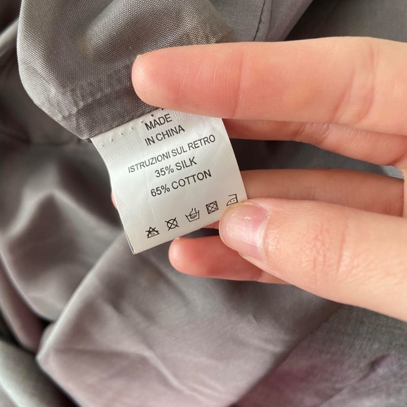 VINTAGE YSL SILK COTTON RARE PREPPY OFFICE ACADEMIA V NECK WRAP COCKTAIL DRESS - Picture 10 of 11